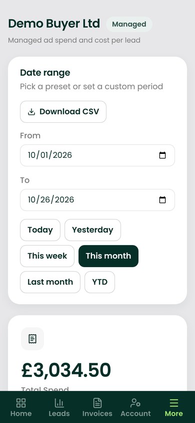 Spend at mobile width